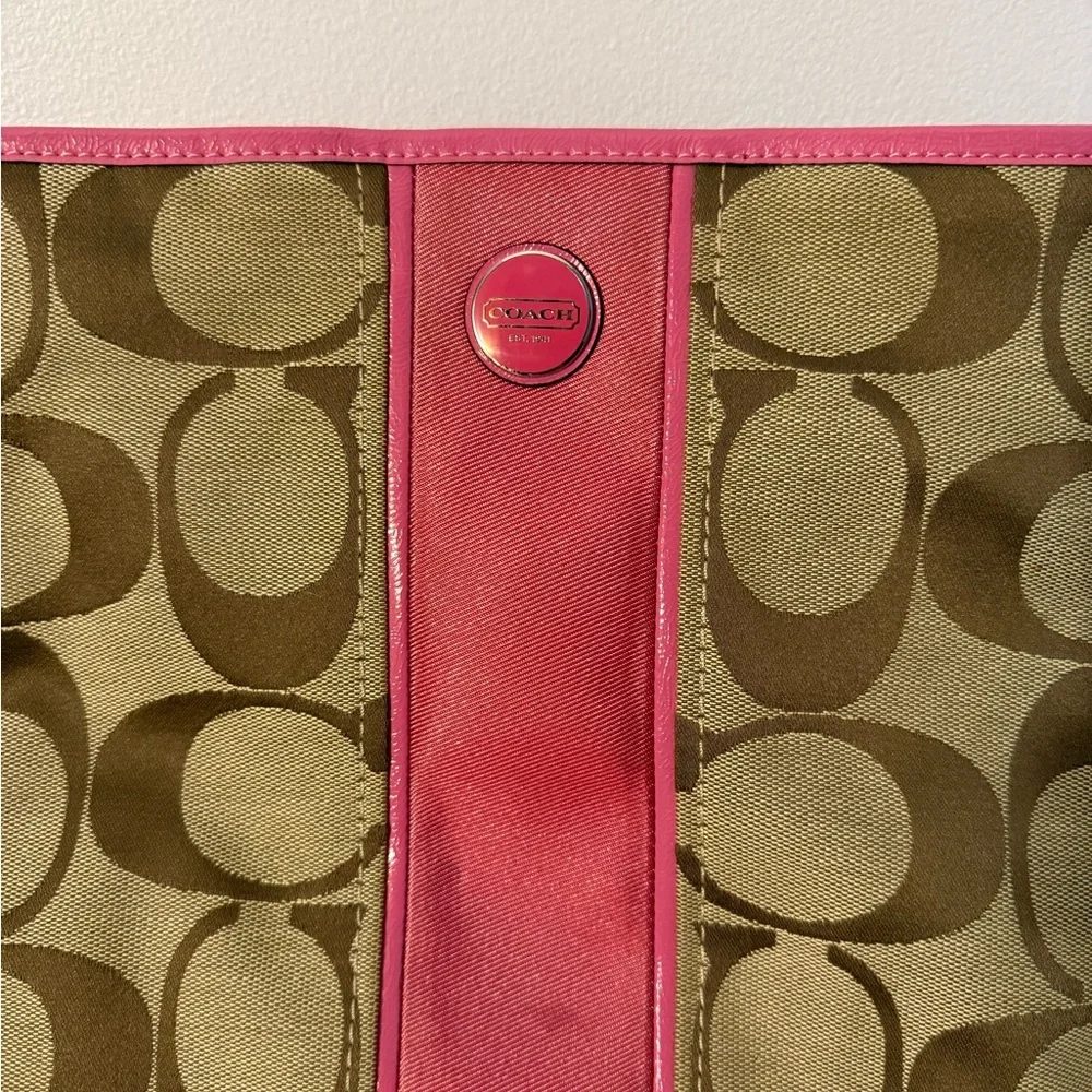 Coach Pink and Brown Crossbody Bag - Picture 4 of 9